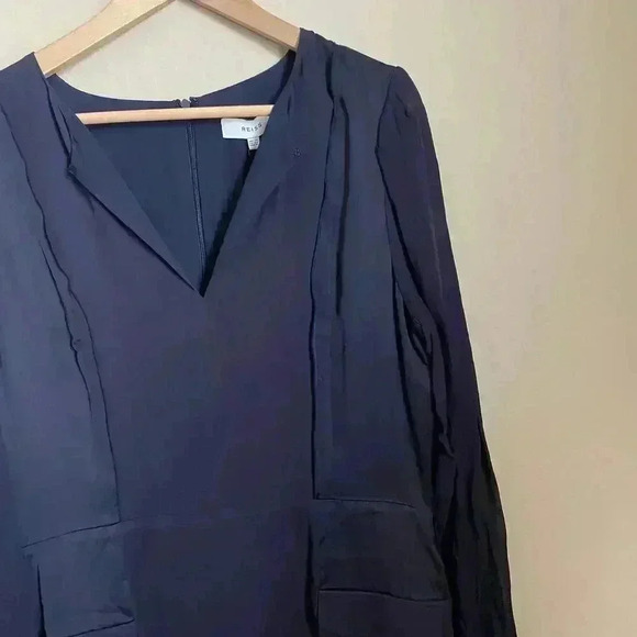 Reiss Addison Shift Dress Navy Size 10 - Picture 14 of 16